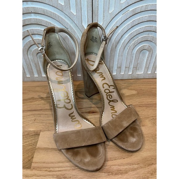 Sam Edelman Block Suede Heels - Picture 2 of 5